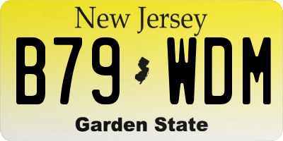 NJ license plate B79WDM