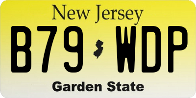 NJ license plate B79WDP