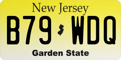 NJ license plate B79WDQ