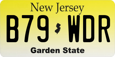NJ license plate B79WDR