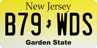 NJ license plate B79WDS