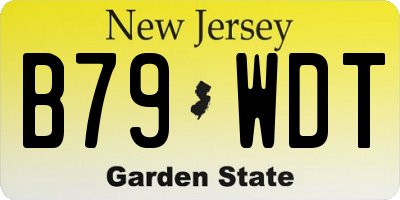 NJ license plate B79WDT