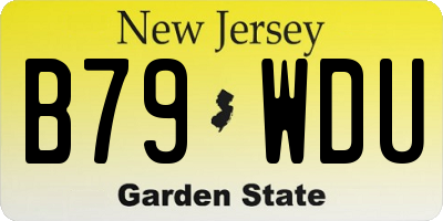 NJ license plate B79WDU