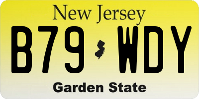 NJ license plate B79WDY