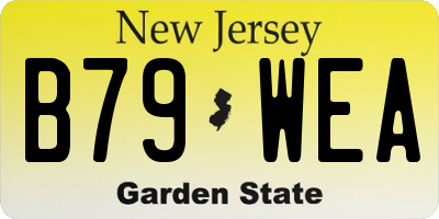 NJ license plate B79WEA