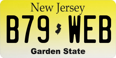 NJ license plate B79WEB