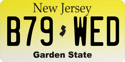 NJ license plate B79WED