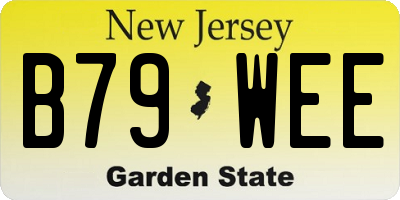 NJ license plate B79WEE