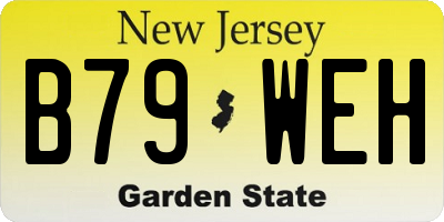 NJ license plate B79WEH