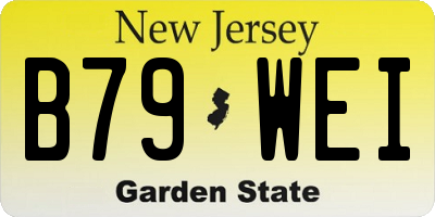 NJ license plate B79WEI