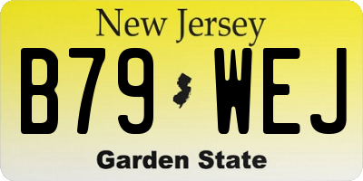 NJ license plate B79WEJ