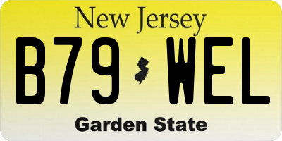 NJ license plate B79WEL