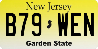 NJ license plate B79WEN