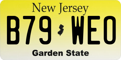NJ license plate B79WEO