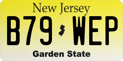 NJ license plate B79WEP