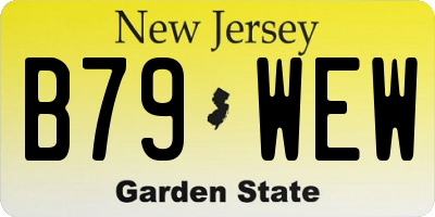 NJ license plate B79WEW