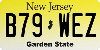 NJ license plate B79WEZ