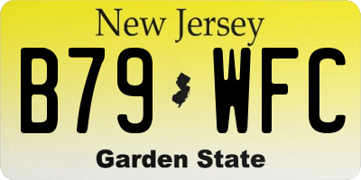 NJ license plate B79WFC