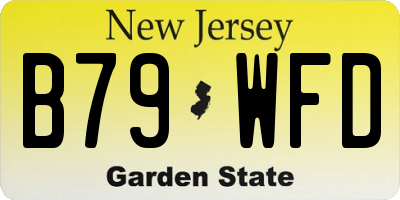 NJ license plate B79WFD