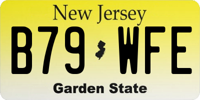 NJ license plate B79WFE