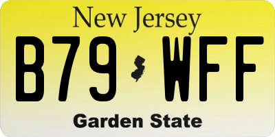 NJ license plate B79WFF