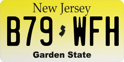 NJ license plate B79WFH