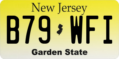 NJ license plate B79WFI
