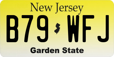 NJ license plate B79WFJ