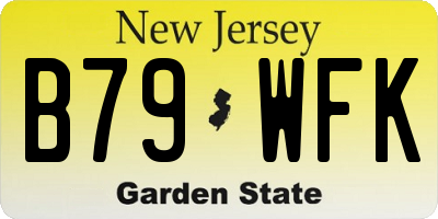 NJ license plate B79WFK