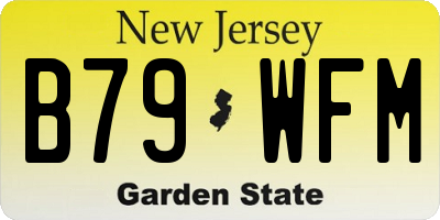 NJ license plate B79WFM