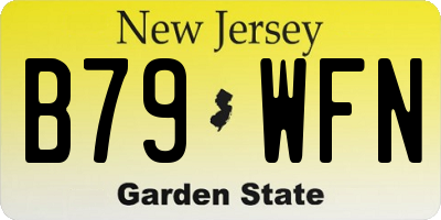 NJ license plate B79WFN