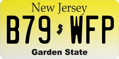 NJ license plate B79WFP