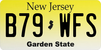 NJ license plate B79WFS