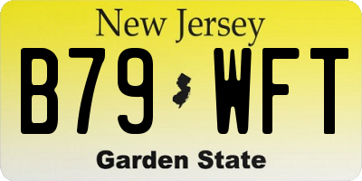 NJ license plate B79WFT
