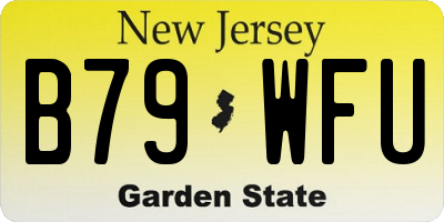 NJ license plate B79WFU
