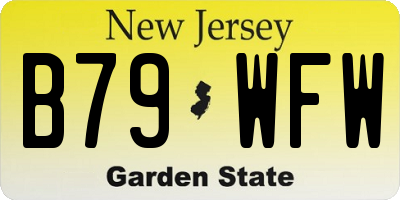 NJ license plate B79WFW