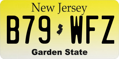 NJ license plate B79WFZ