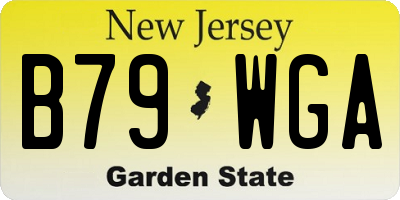 NJ license plate B79WGA