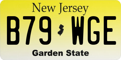 NJ license plate B79WGE
