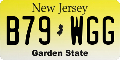 NJ license plate B79WGG