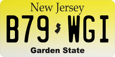 NJ license plate B79WGI