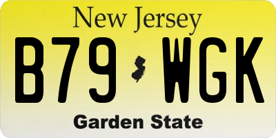 NJ license plate B79WGK
