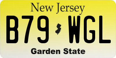 NJ license plate B79WGL