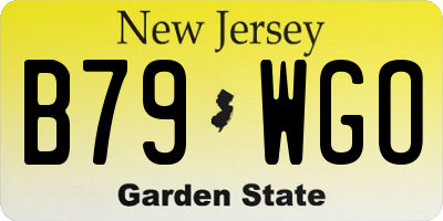 NJ license plate B79WGO