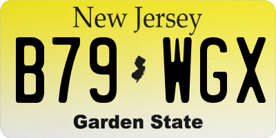 NJ license plate B79WGX