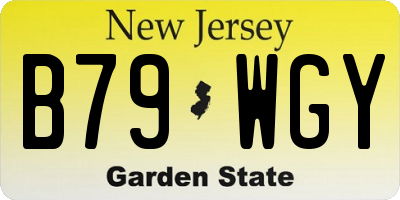 NJ license plate B79WGY