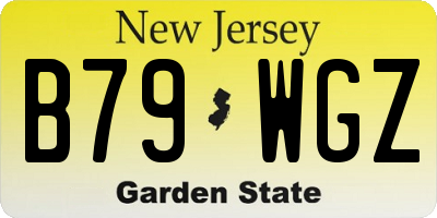 NJ license plate B79WGZ