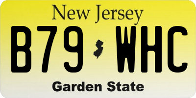 NJ license plate B79WHC