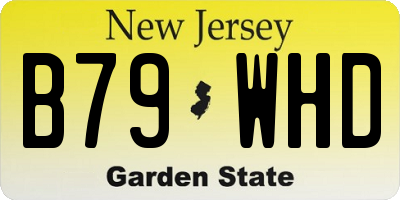 NJ license plate B79WHD