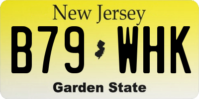 NJ license plate B79WHK